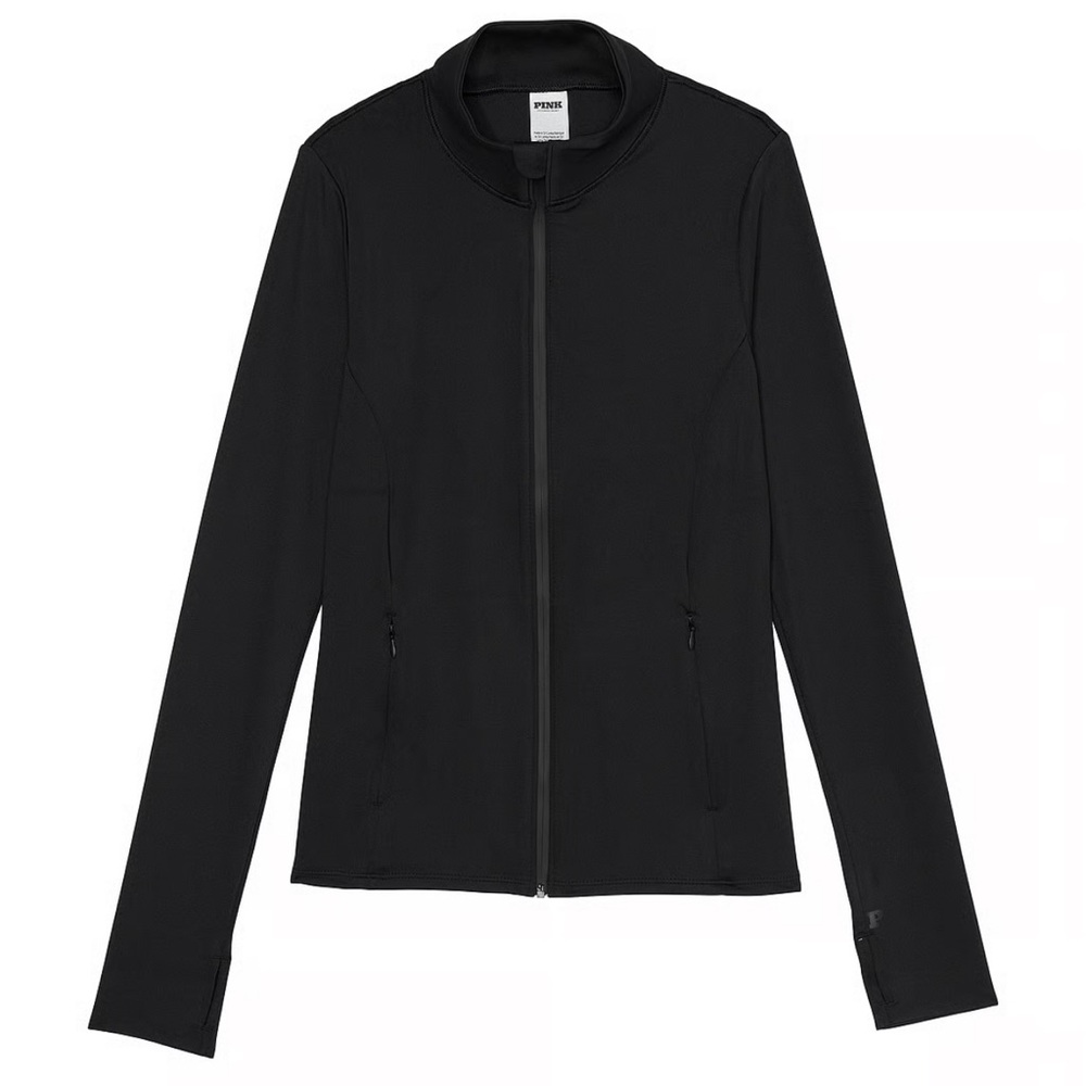 PINK Victoria’s Secret Black Full-Zip Athletic Jacket - Picture 2 of 9